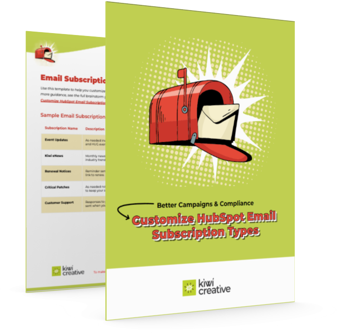 Better Campaigns & Compliance Customize HubSpot Email Subscription Types Mockup